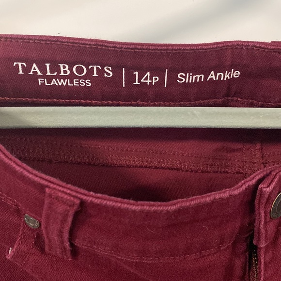 Talbots Ankle Slim Denim 14P Mulberry - Picture 2 of 4